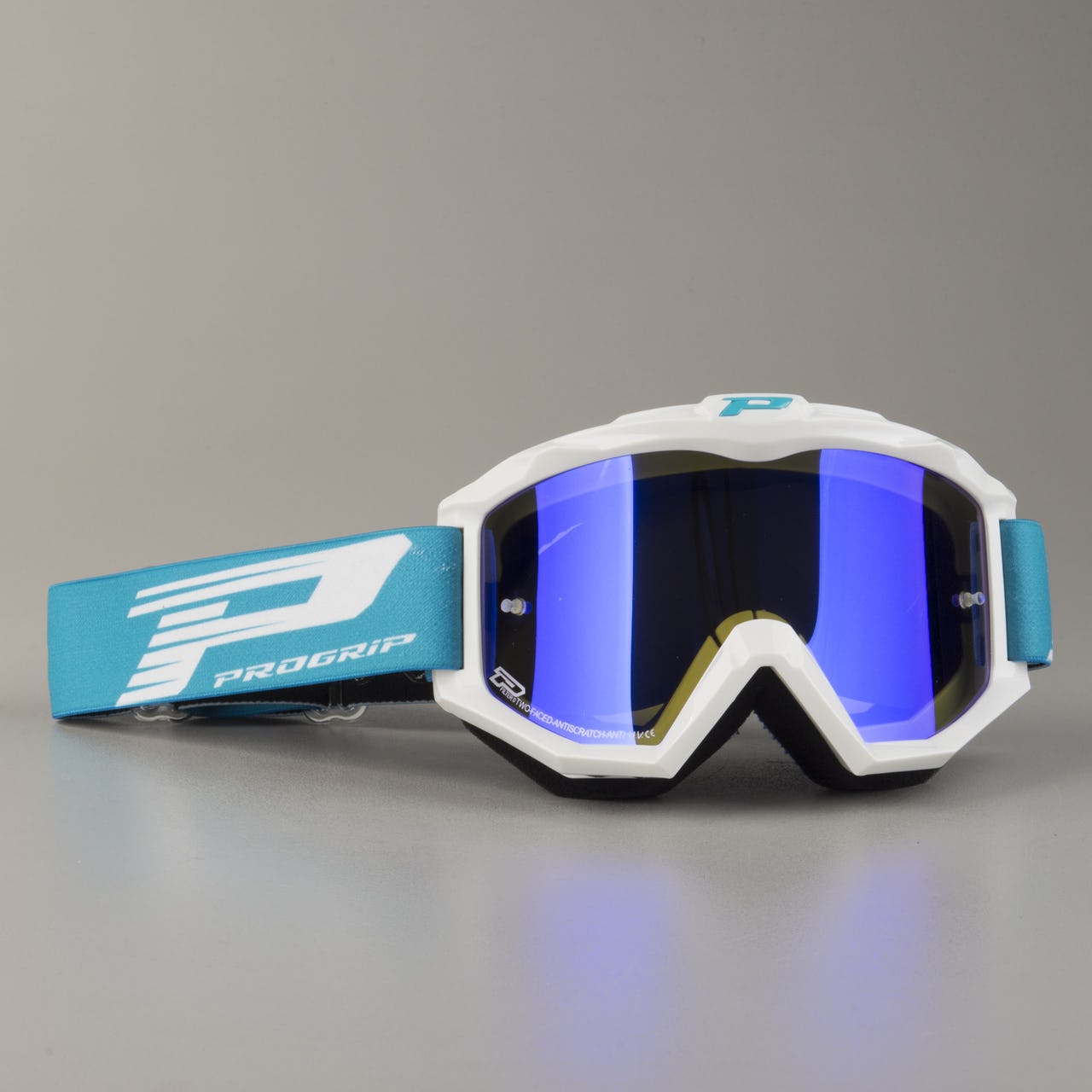 Occhiali Cross Maschera ProGrip 3201 Multistrato Bianco