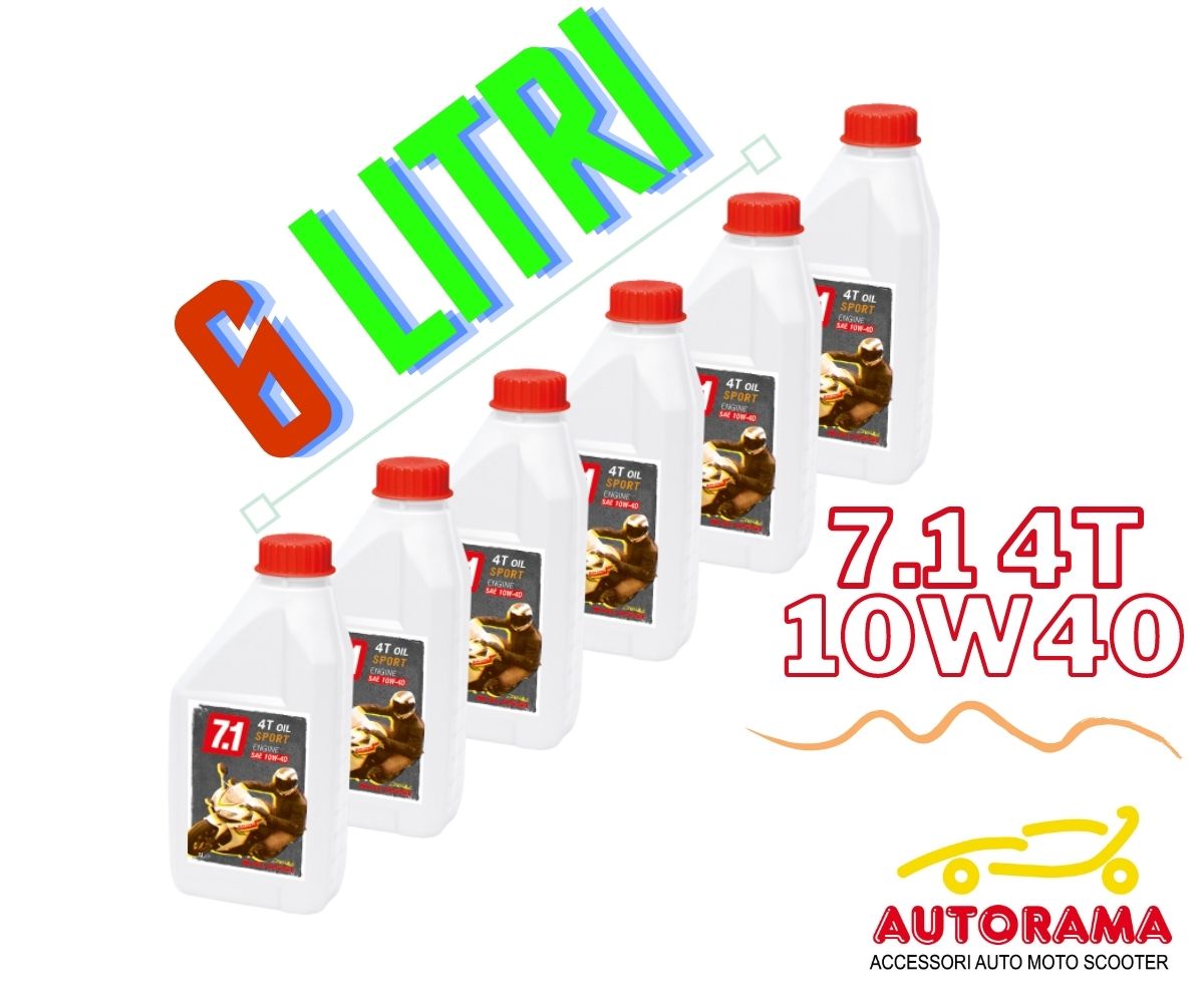 Olio Motore Malossi 7.1 4T Oil Sport Engine SAE 10W-40 JASO MA2 Per Moto