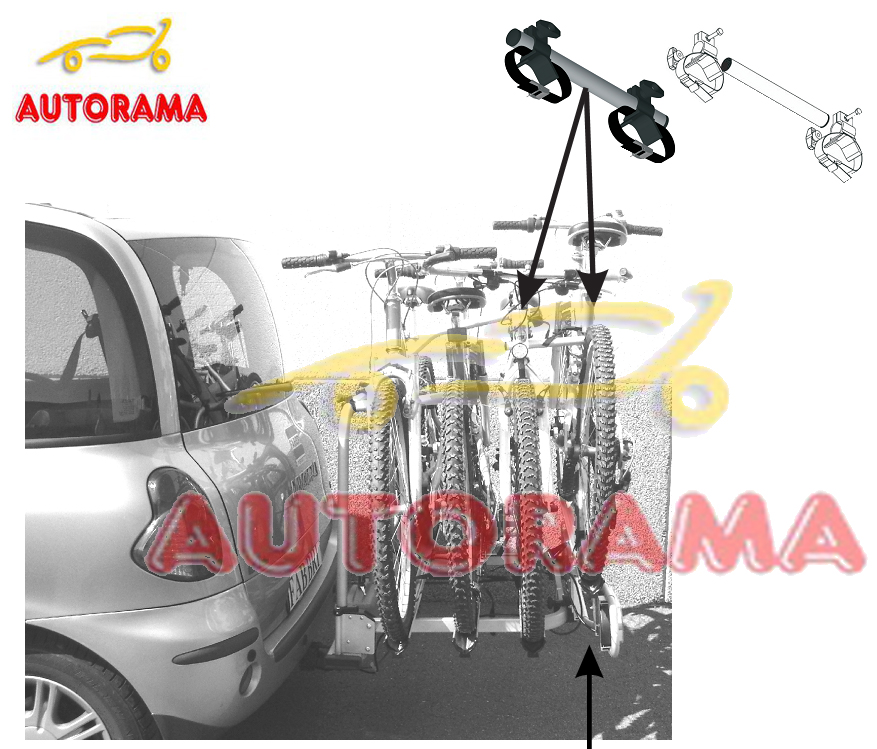 Optional Bici-Plus accessorio porta-Bici per Exclusiv DeLuxe 3 – Fabbri
