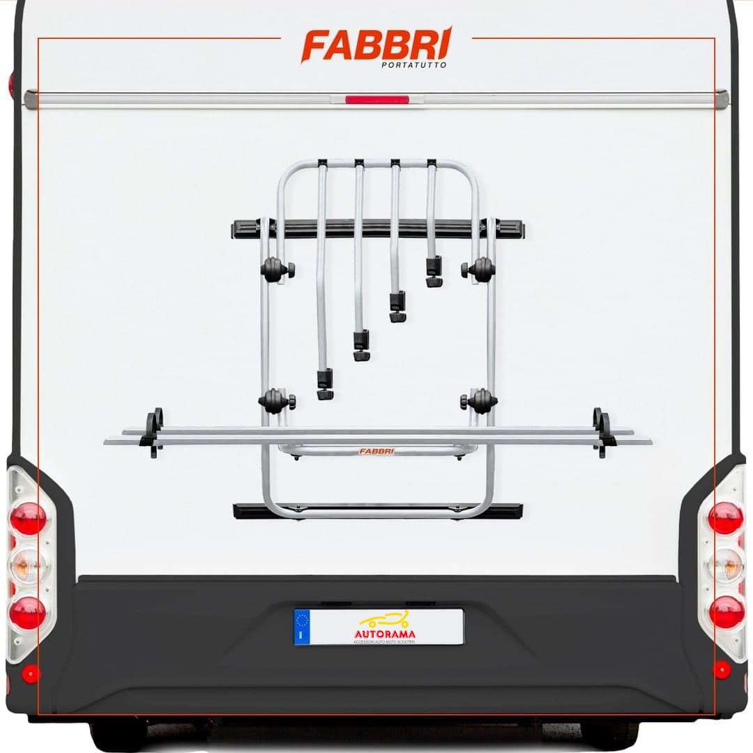 Portabici per Camper Posteriore Fabbri – Bici OK Compatto Camper – 4 Bici