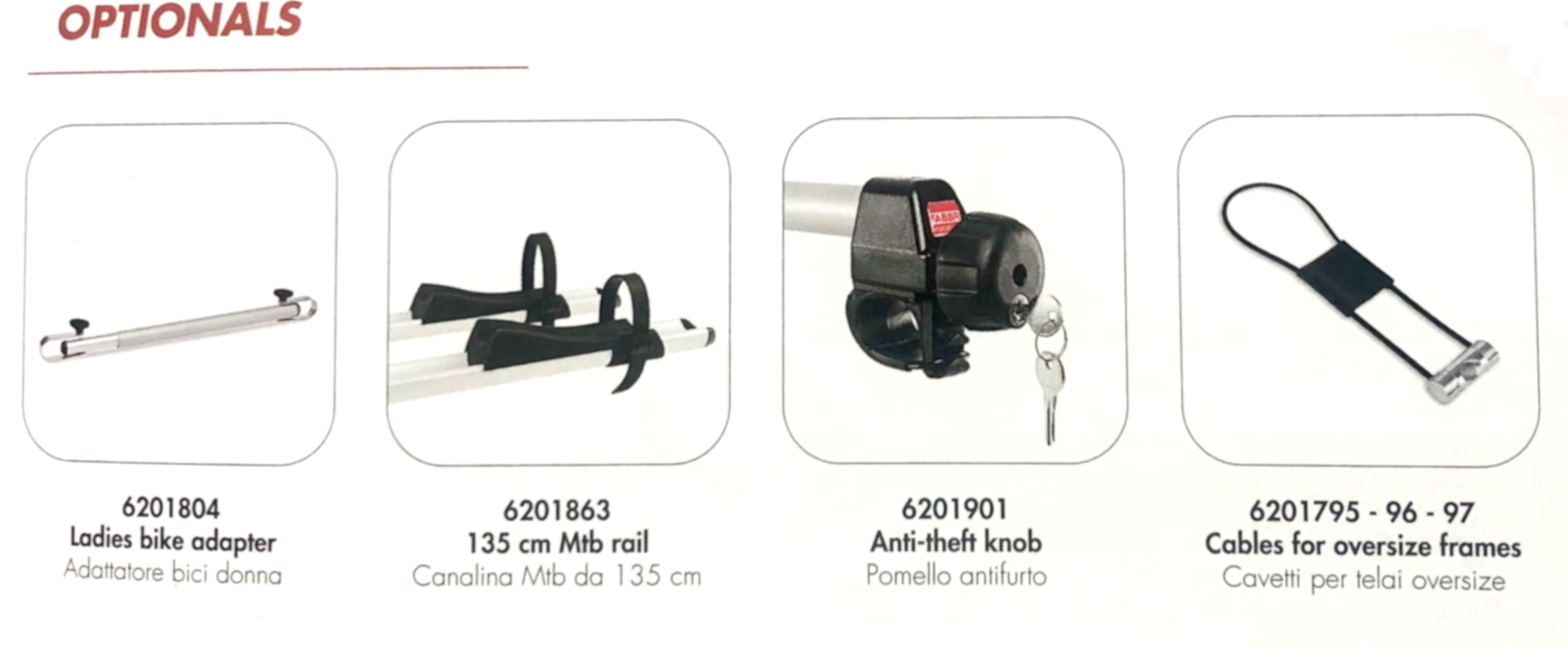 Portabici per Camper Posteriore Fabbri – Bici OK Compatto Camper – 4 Bici