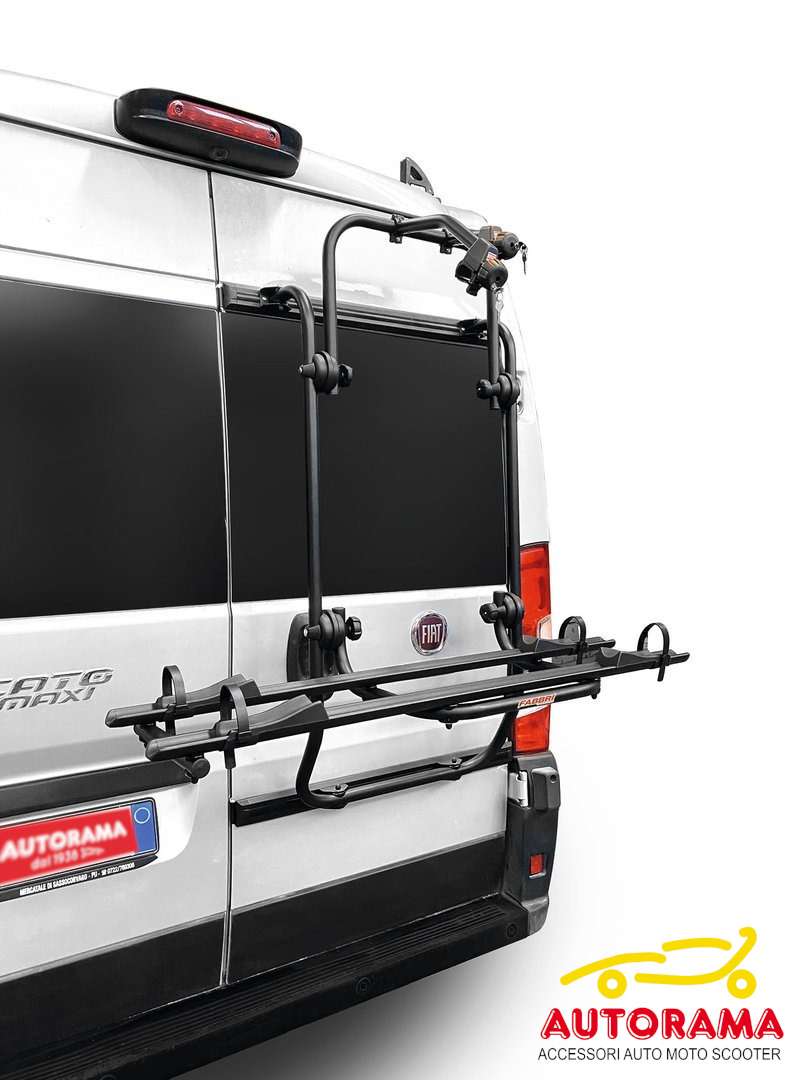 Portabici Posteriore da Portellone Fabbri – Bici Ok Mtb Van Fiat Ducato, Citroen Jumper, Peugeot Boxer nero