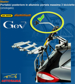 Portabici Posteriore Master GEV Al Portellone In Alluminio
