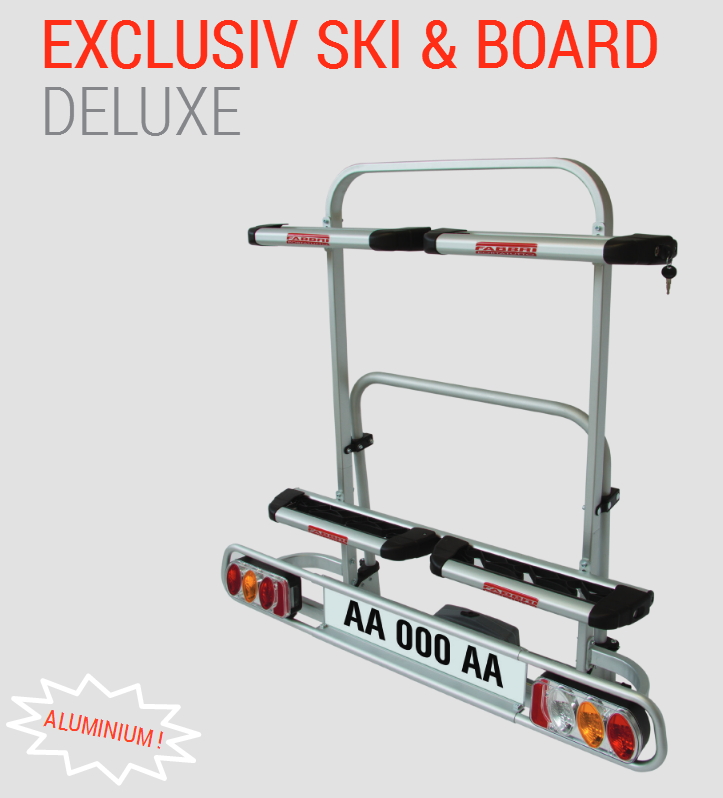 Portasci EXCLUSIV SKI & BOARD Deluxe Fabbri Gancio traino