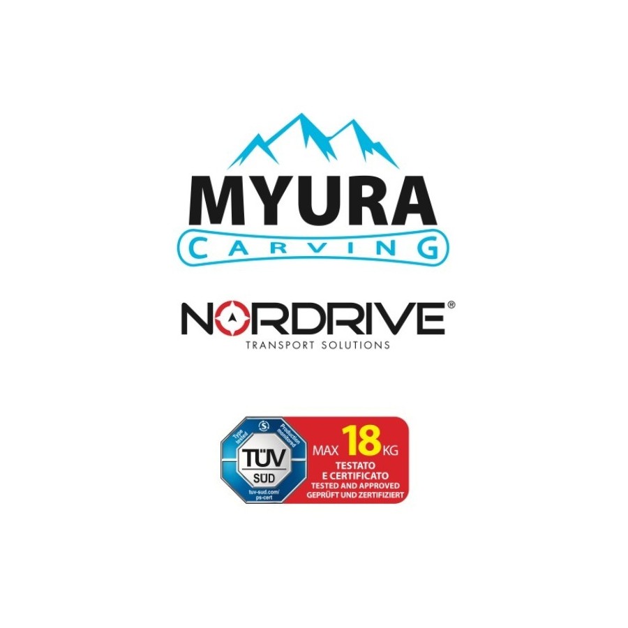 Portasci Magnetico Nordrive Myura Carving 3 Sci Carving / 2 SnowBoard Universale
