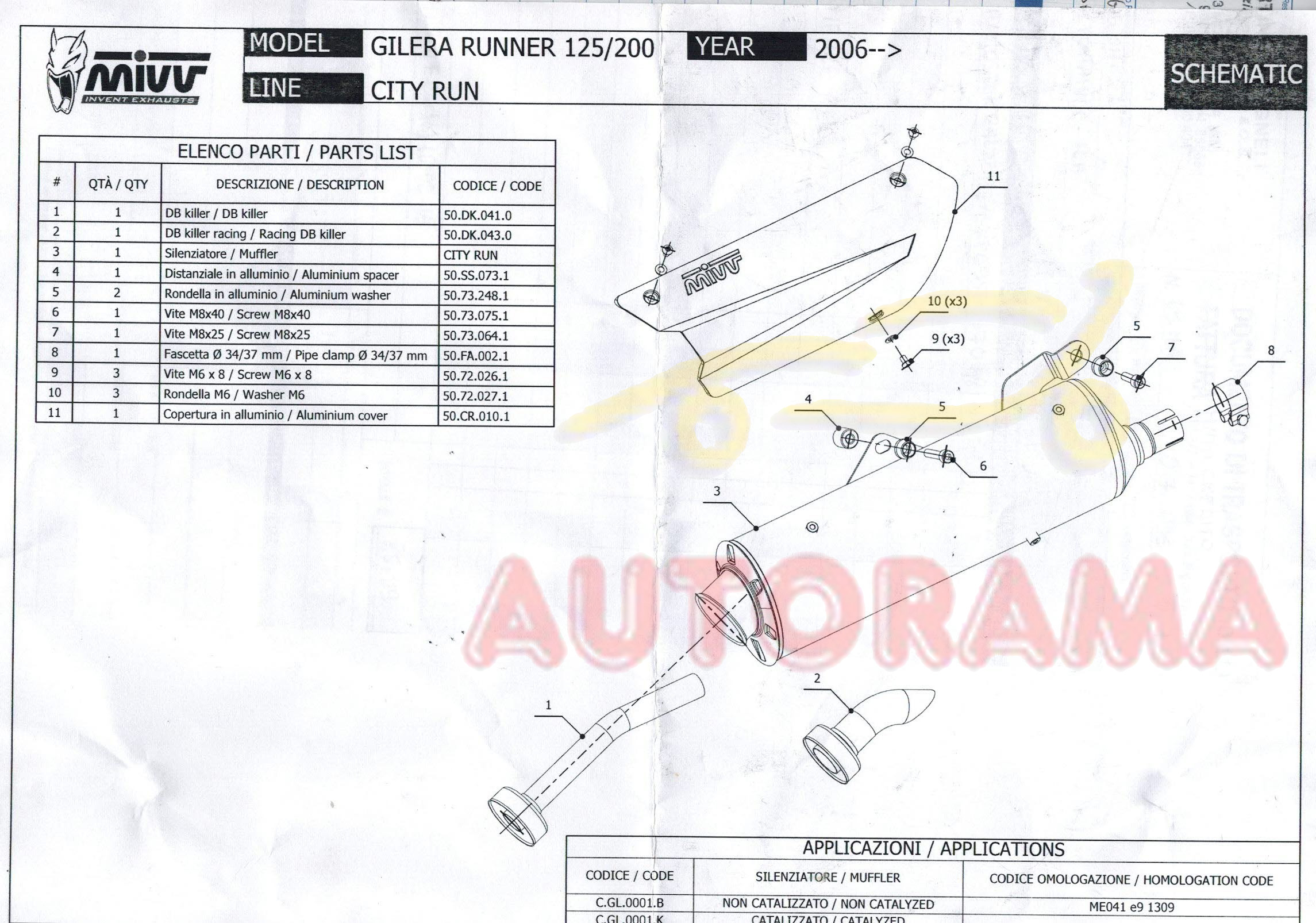 Scarico Mivv Gilera Runner 125/200 4t – 2006 >