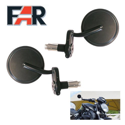 Specchietti Moto Cafe Racer Bar End FAR Neri – 6581