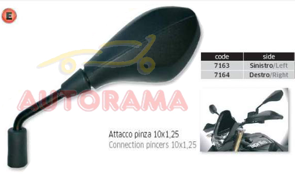 SPECCHIETTI RETROVISORI FAR MOTO MANUBRIO UNIVERSALI