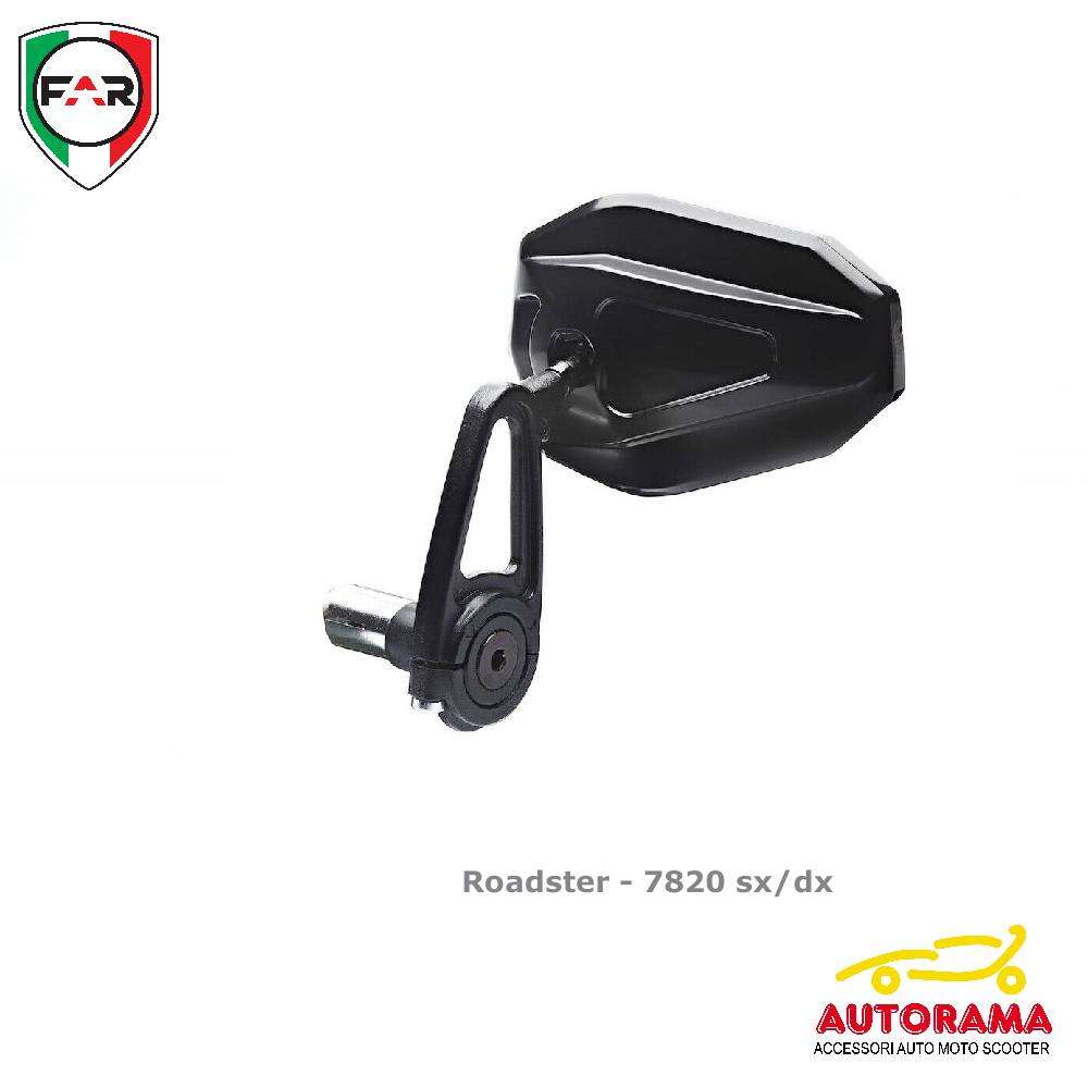 Specchietto Retrovisore Moto FAR Bar End  Nero – 7820