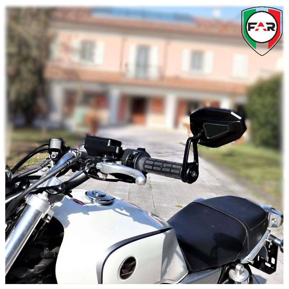 Specchietto Retrovisore Moto FAR Bar End  Nero – 7820