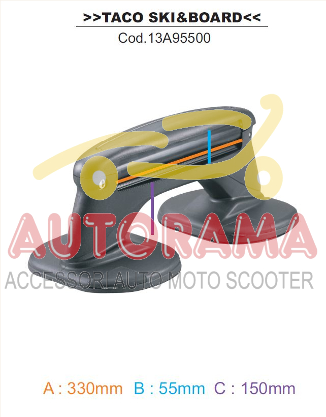 TACO SKI & BOARD Portasci Magnetico Fabbri