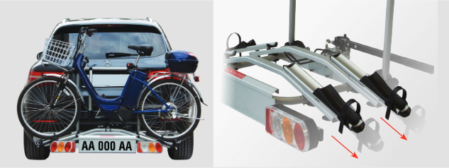 TECH-ELEKTRO PRO-BIKE Portabici Elettrica Gancio Traino Fabbri