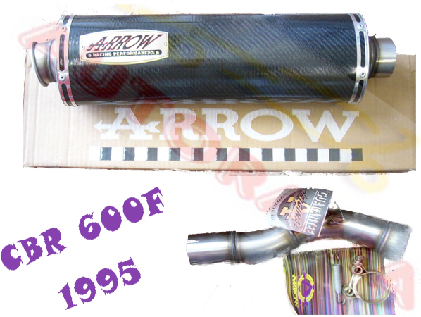 Terminale di Scarico ARROW Honda CBR 600 F 1991-1995 Carbonio