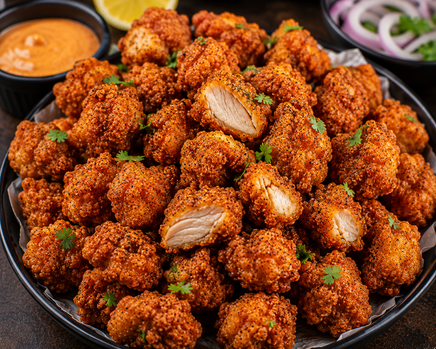 Crispy fried chicken popcorn (10 pcs)