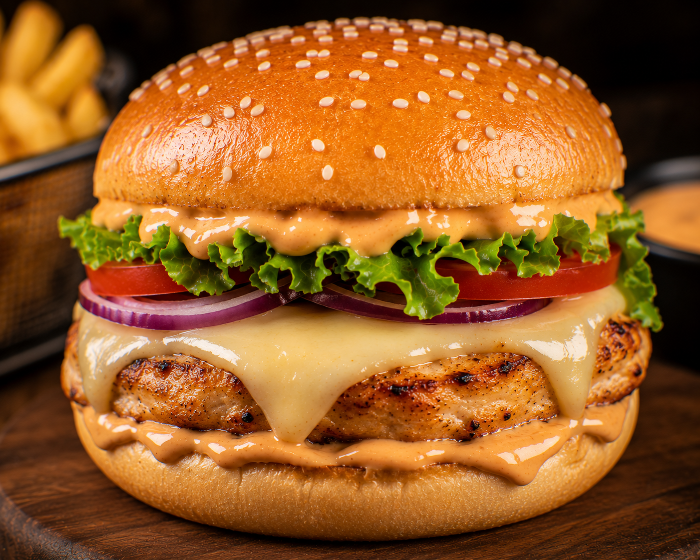 Chicken cheese burger
