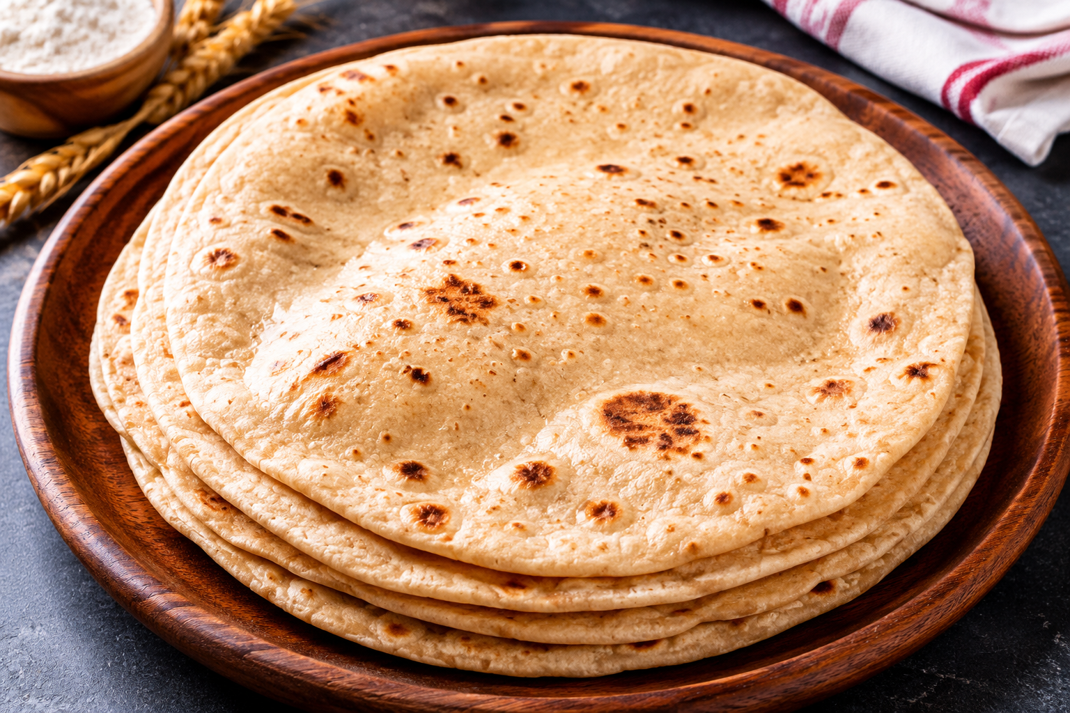 Plain tawa roti