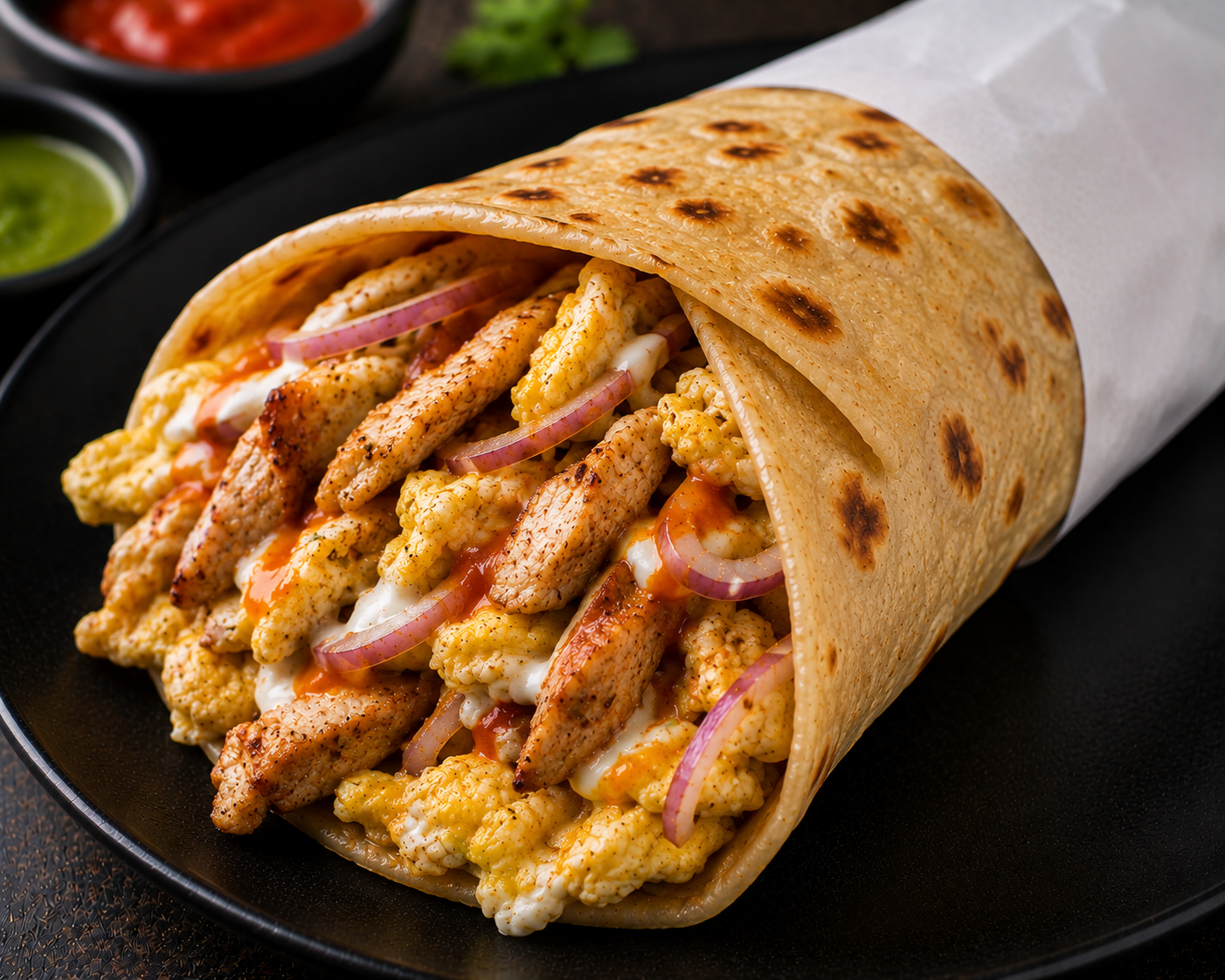 Egg chicken roll