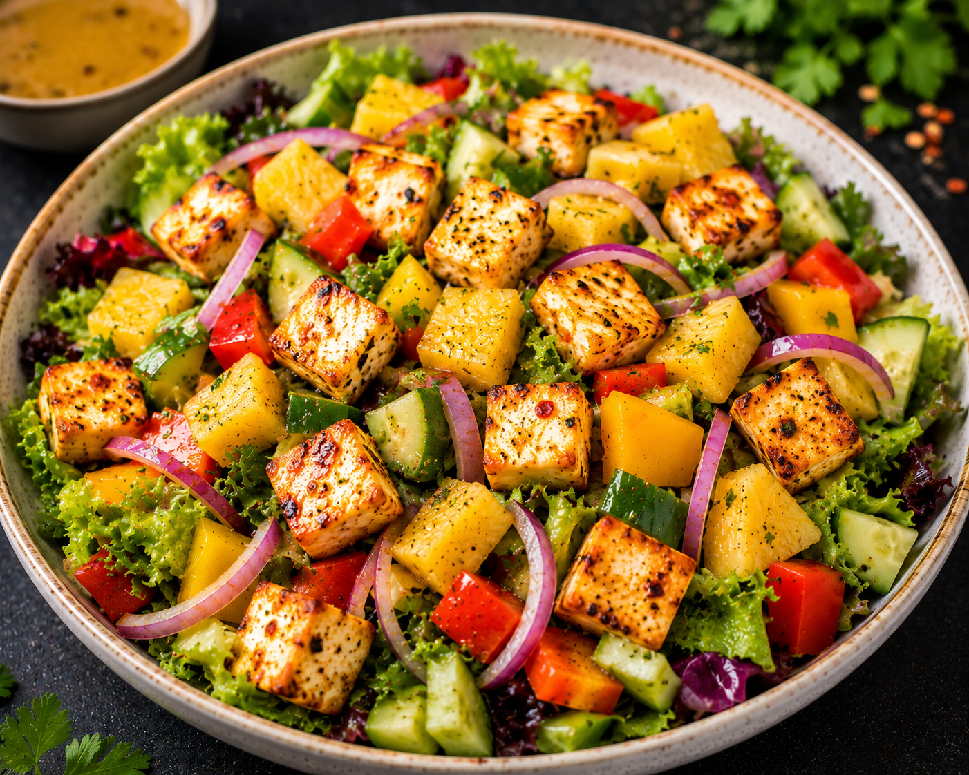 Paneer Hawaiian salad
