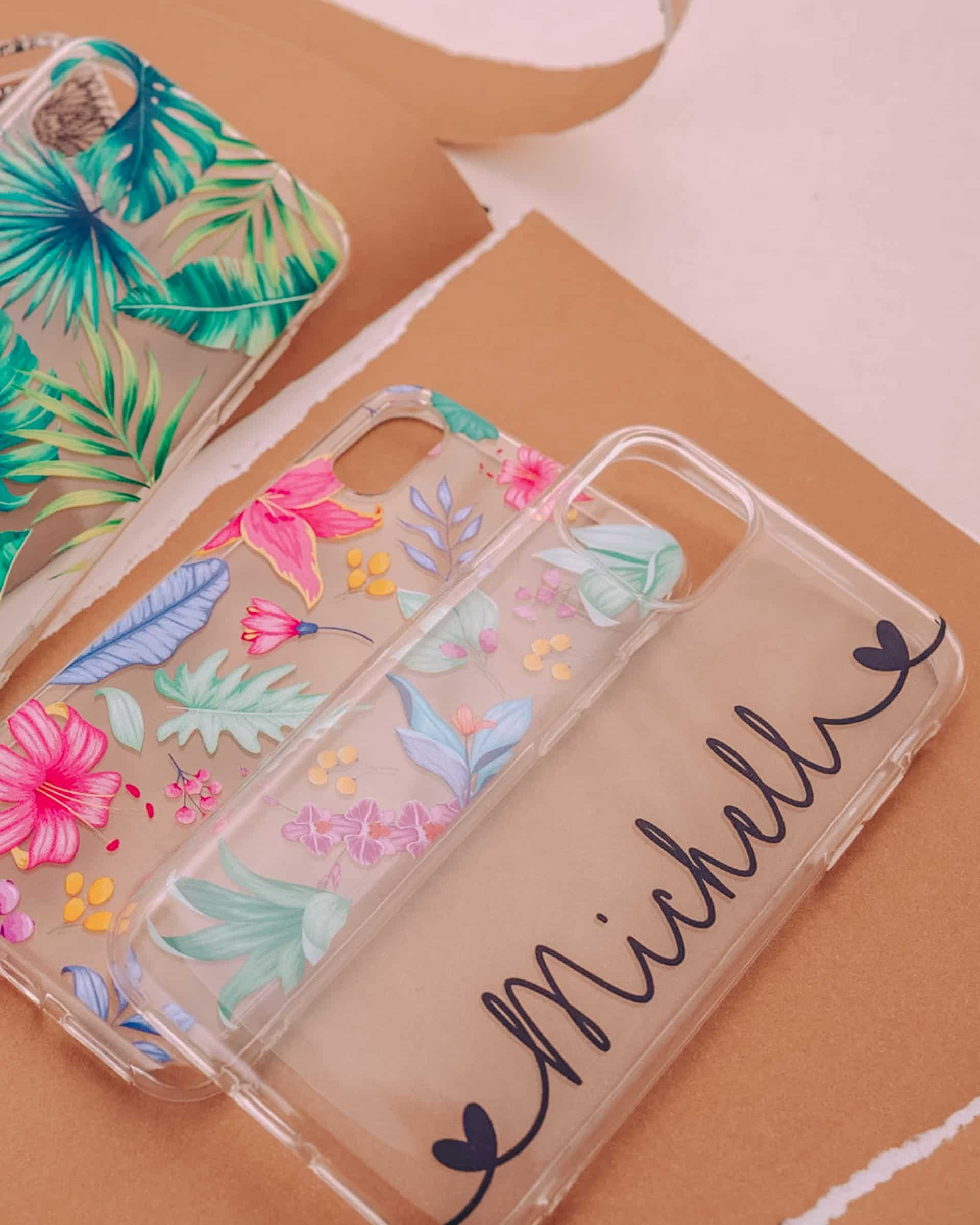 Clear phone case printed by YPH Studio