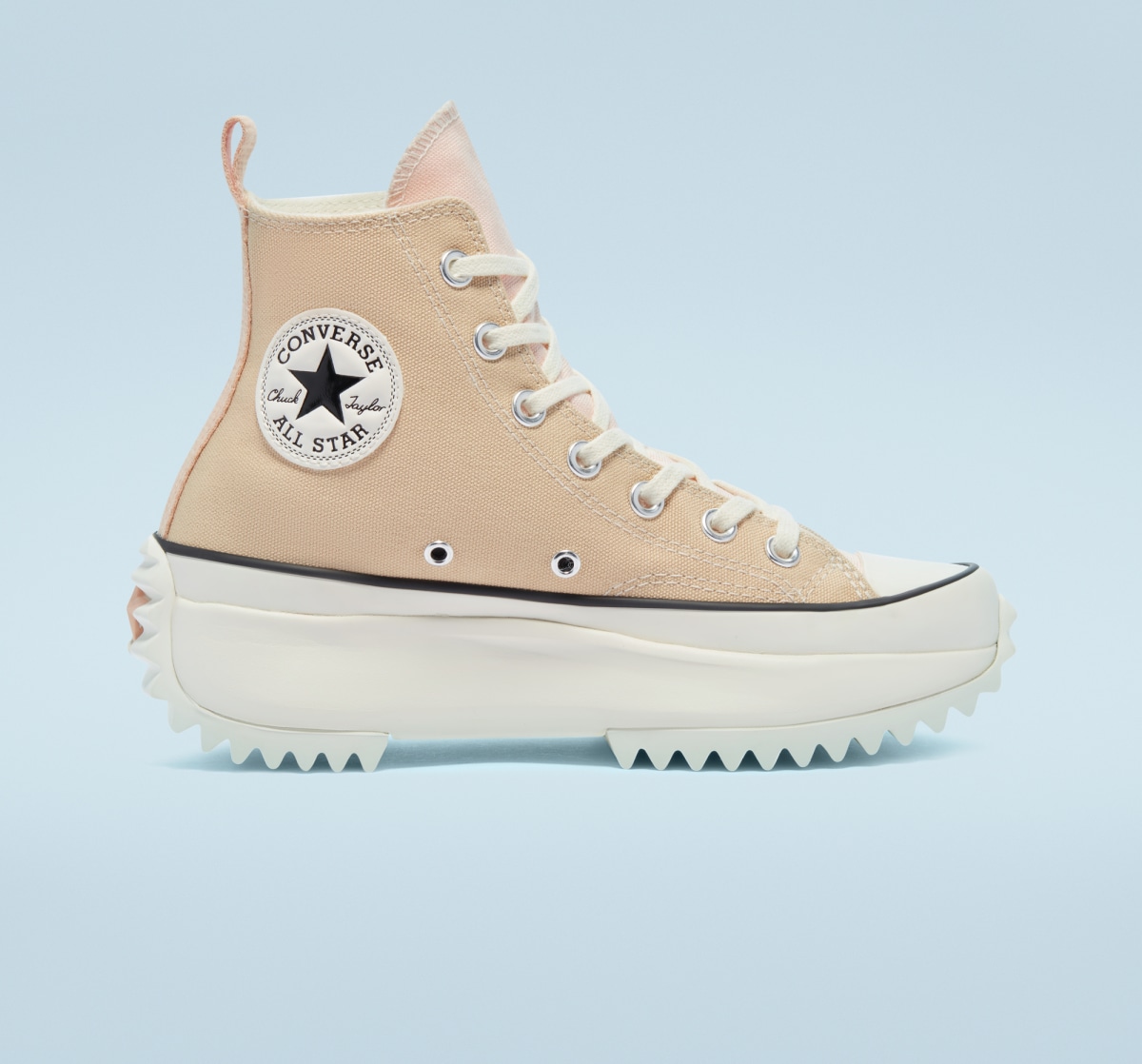Converse Run Star Hike Platform Tri-Panel "Farro / Sesame / Crimson Tint"