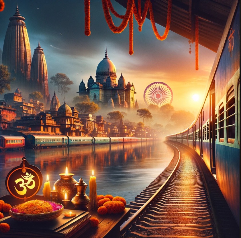 Devotees arriving in Ayodhya by train for Ram Mandir darshan