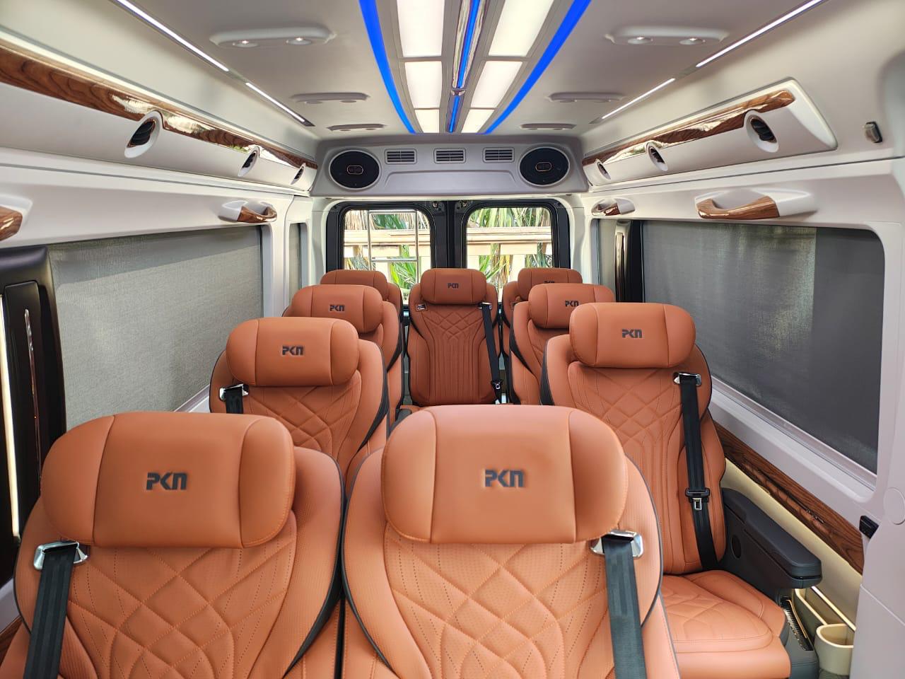 Luxury tempo traveller interior super deluxe