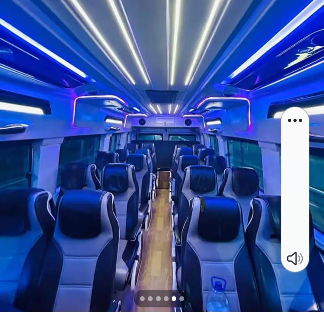 Tempo Traveller neon interior lighting
