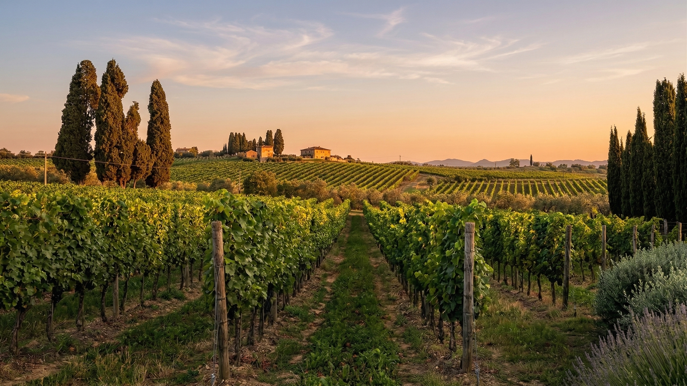 Villa toscana con vigneto e giardino — Gestione di giardini toscani a cura di MANERI