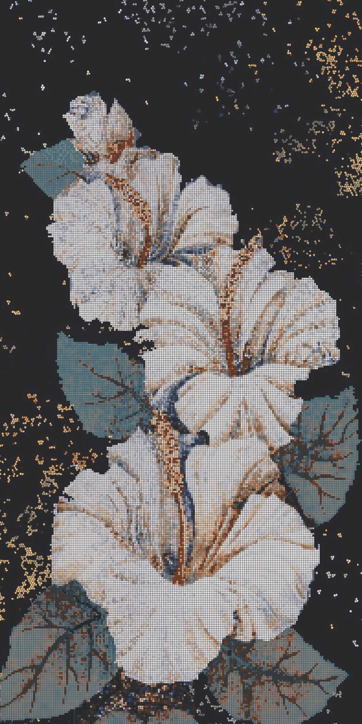 Vintage Base 600x1200mm (4PC) Carving Finish DGVT Tile (Floral Mural Alternative)