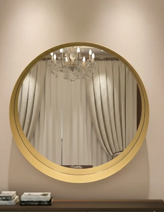 Brizzio PS FA705 Round Gold Frame LED Mirror