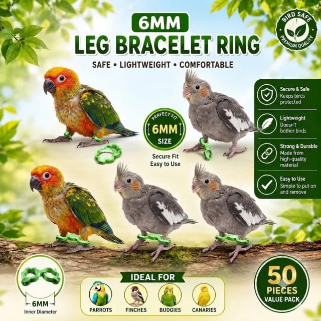 6mm bird leg braslet by Petmaza