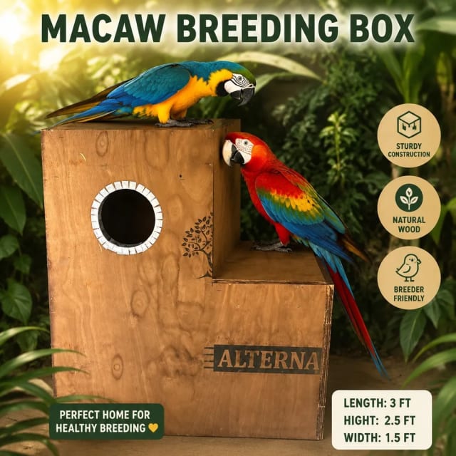 Macaw Breeding Box size -Lenth -3ft,Hight-2.5,Width-1.5 by Petmaza