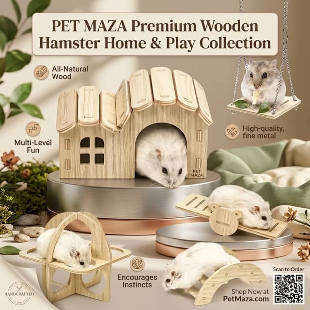 Hamster Wooden House by Petmaza