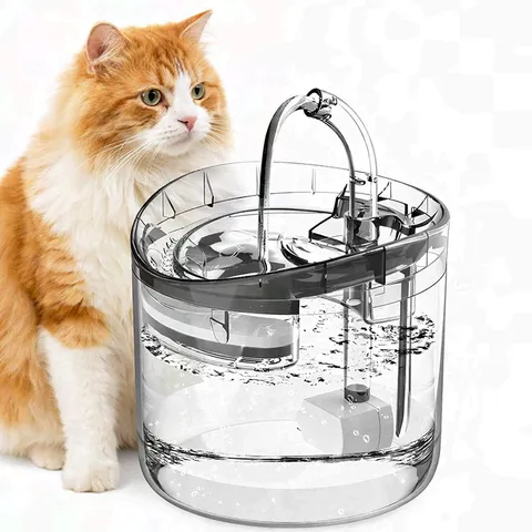 branded TRANSPARENT FOUNTAIN WATER FEEDER by Petmaza