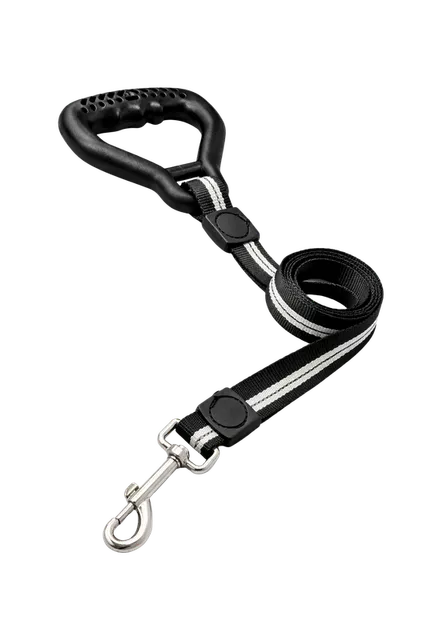 COMFORTABLE RUBBER GRIP HANDLE DOG LEASH by Petmaza
