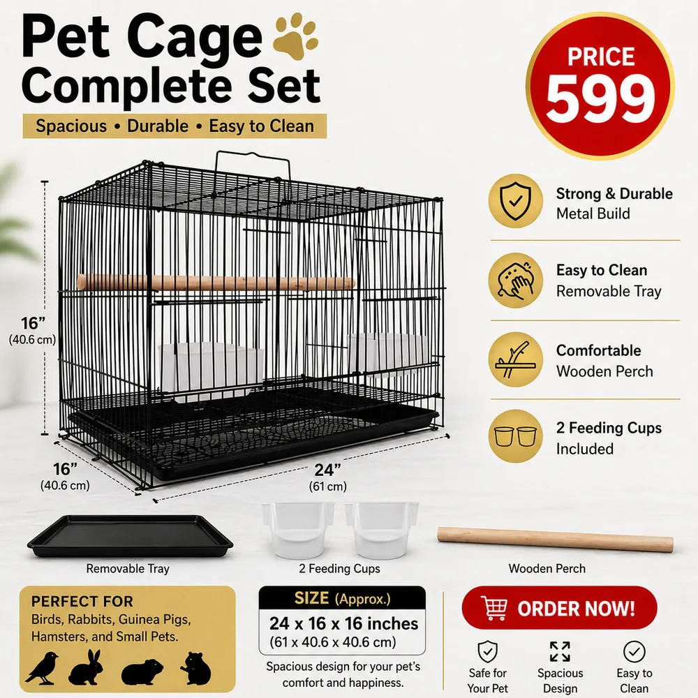 Pet Cage Complete Set by Petmaza