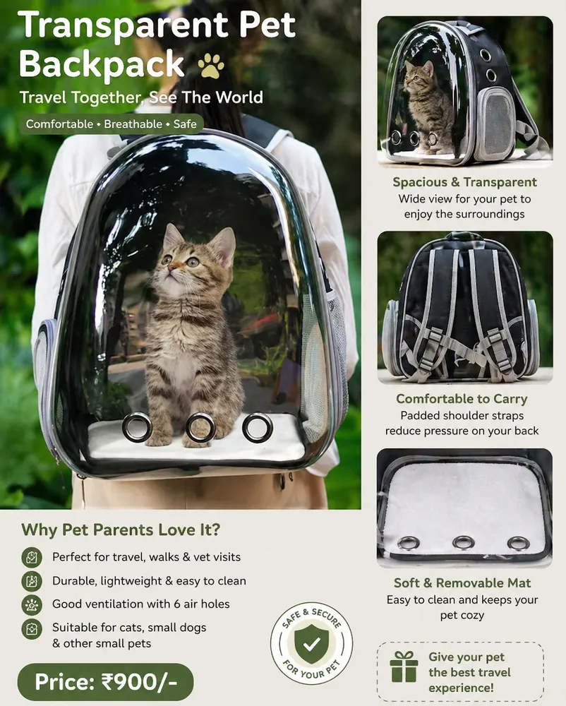 CAT TRAVELING BAG by Petmaza