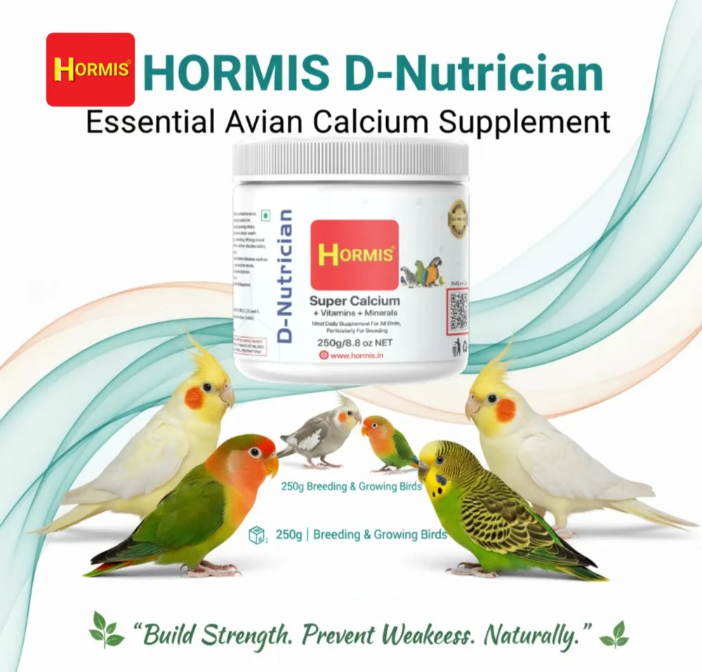 HORMIS D Nutrician Calcium Supplement for Birds 250g by Petmaza