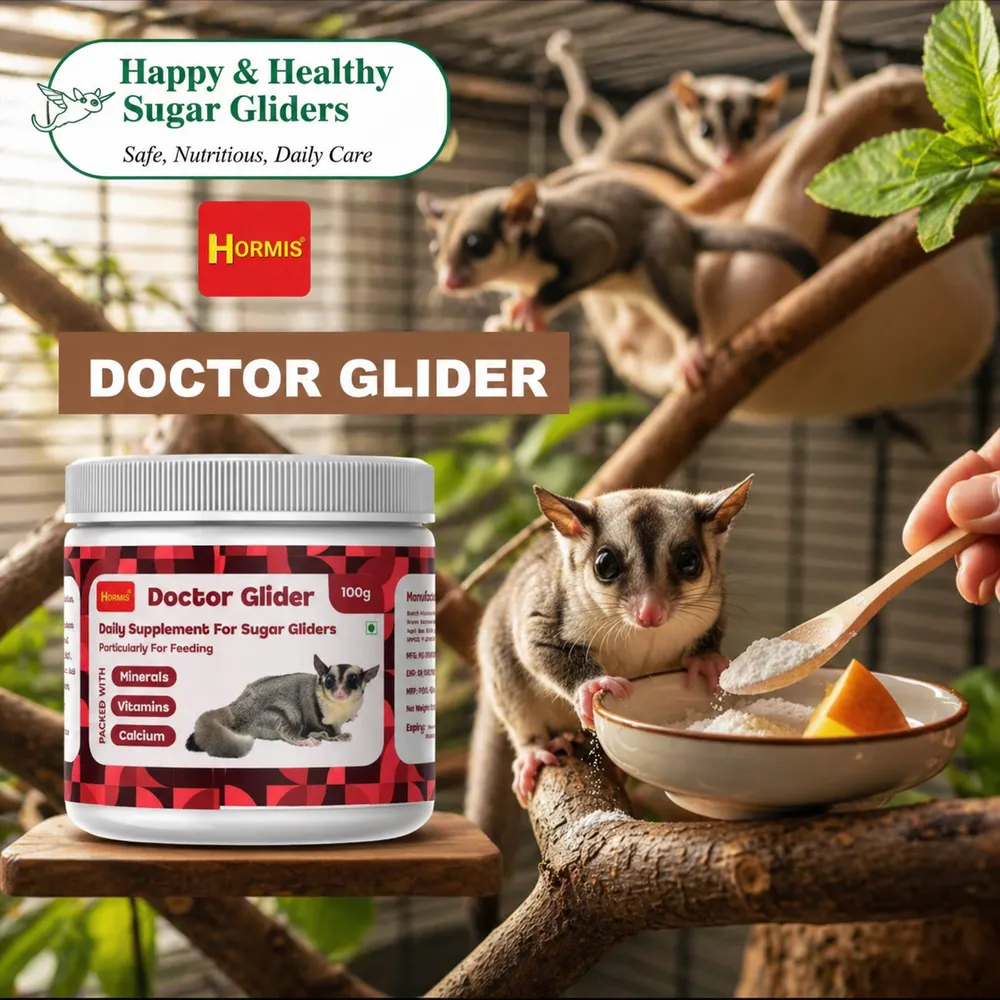 HORMIS Doctor Glider Daily Supplement 250g - High Protein, Vitamins, Minerals & Calcium Support ... by Petmaza