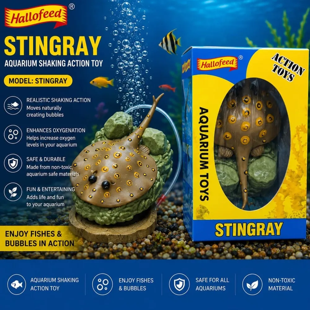 Stingray Aquarium Shaking Action Toy Model-stingray by Petmaza