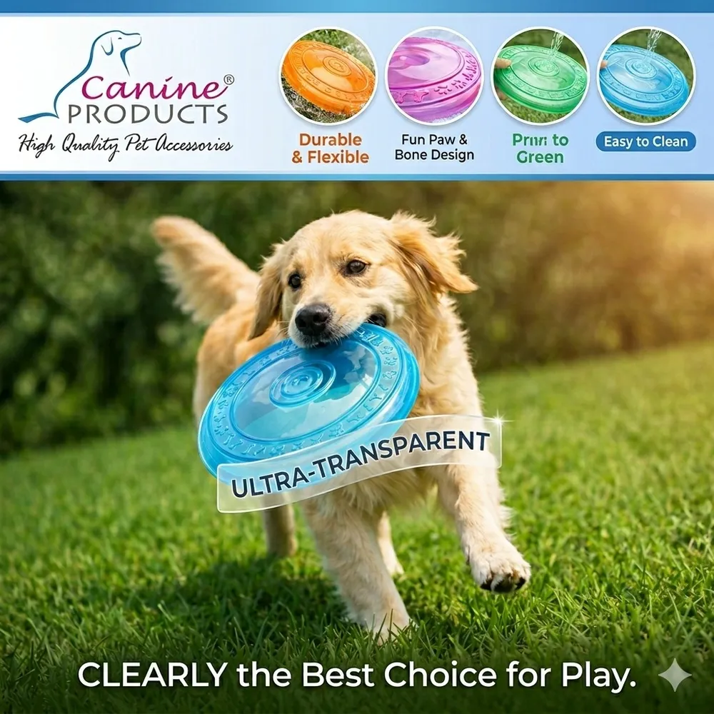 Transparent frisbee cp-3031 by Canine product