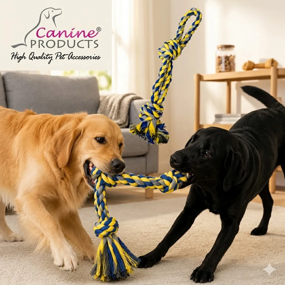 Rope toy 2 knotts with handle medium cp-3228 by Canine product