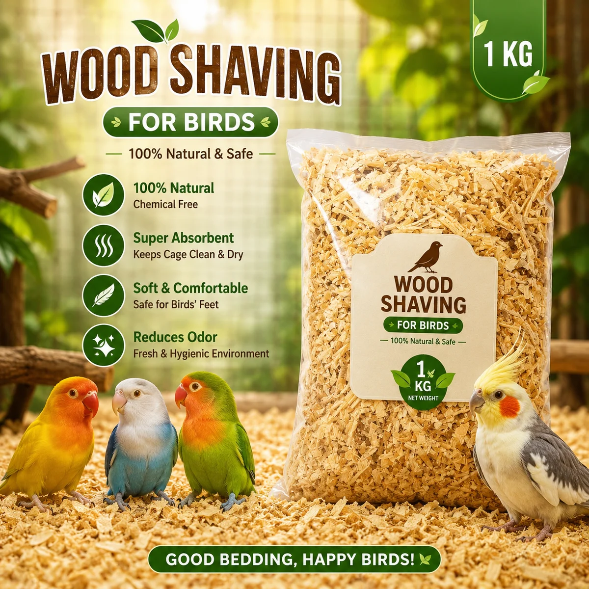 Bird Wood Shaving 1 Kg by Petmaza