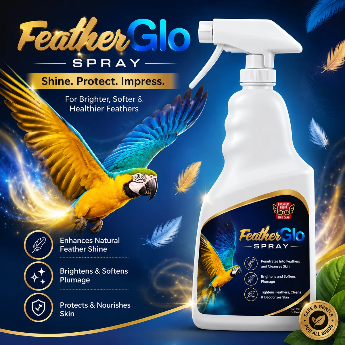 Feather Glow Spray For Bird 500ml by Petmaza