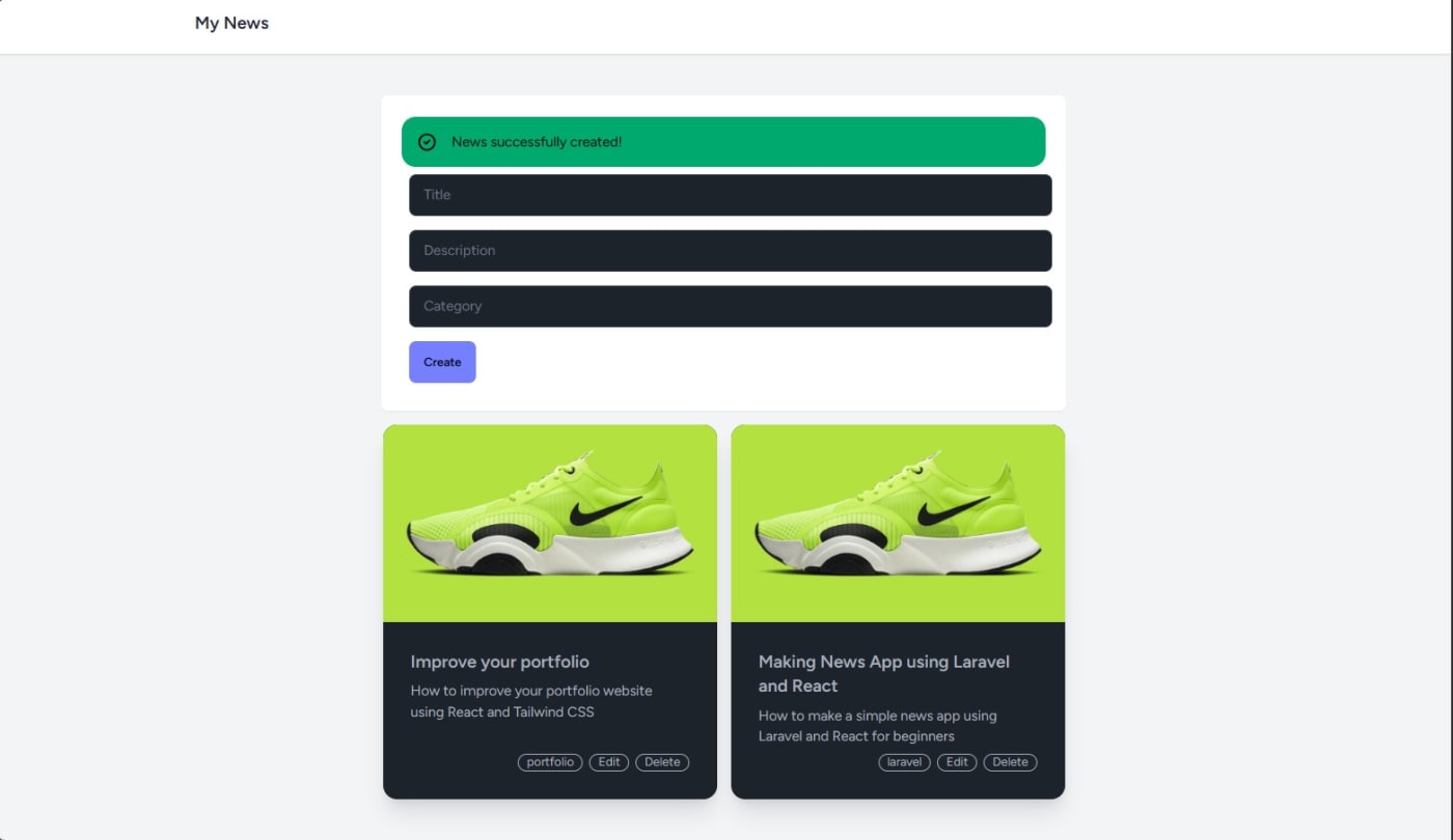 Screenshot of news-portal