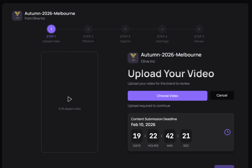 Create and submit — Mega Donkey product screenshot