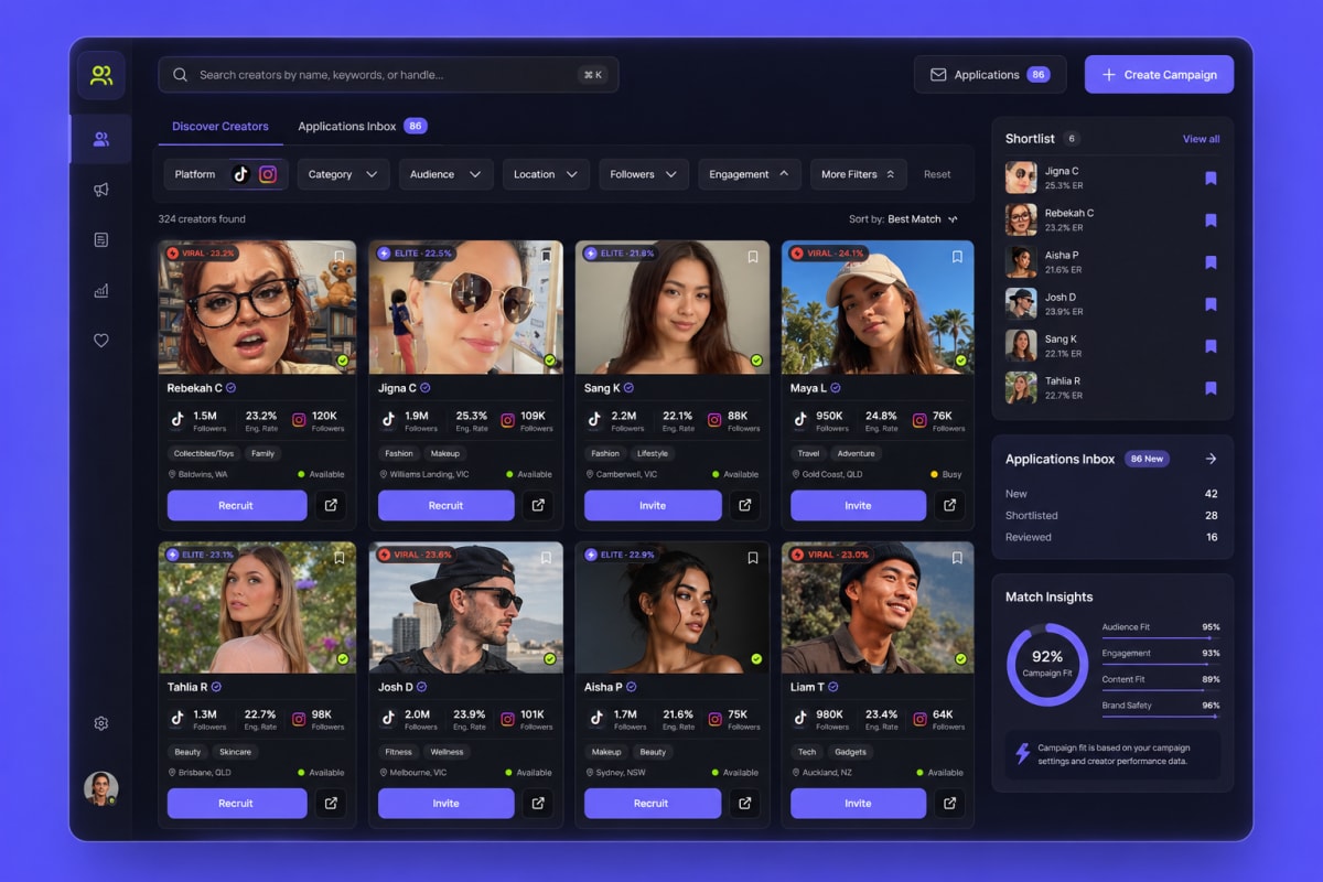 Mega Donkey creator applications and discovery view