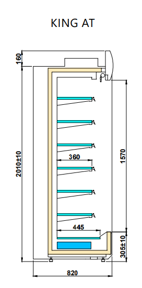 KING AT 1310mm — Cross-Section Technical Diagram