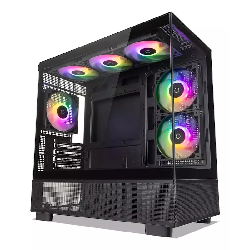 Gabinete TECWARE INFINITY M BLACK/WHITE 6 FANES