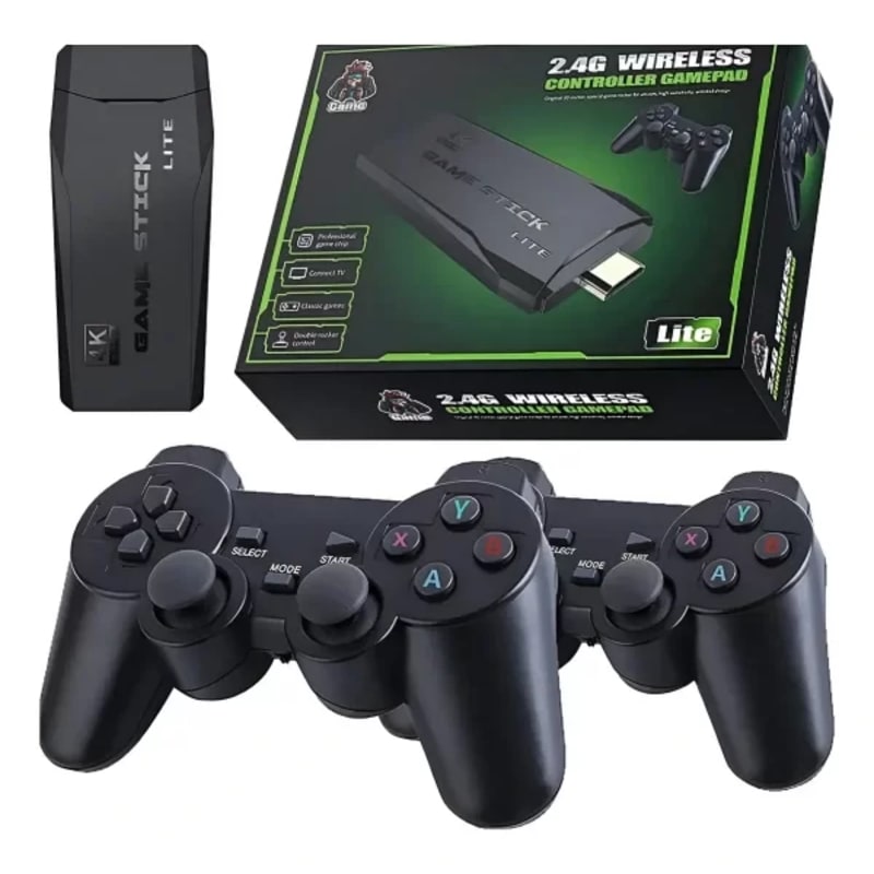 Consola Game Stick Lite 4K 1000 Juegos 2 Control + TV Stick